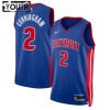 NBA Børn Trøje Detroit Pistons Cade Cunningham 2 2022-23 Nike Icon Edition Blå Swingman